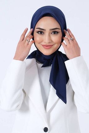 شال سرمه ای زنانه پلی استر haremscarfs - کد 882509628