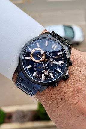 ساعت مچی سرمه ای مردانه 41-45 میلی متر Daniel Klein - کد 888556899