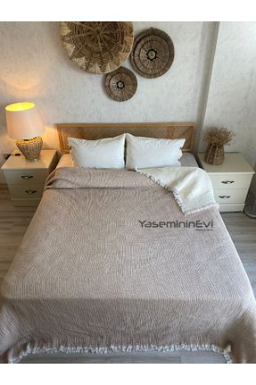 لحاف دونفره قهوه ای 220 x 240 YASEMİNİNEVİ - کد 766322700