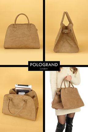 کیف دوشی قهوه ای زنانه جیر POLOGRAND London - کد 873305986