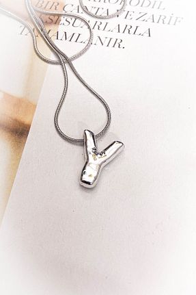 گردنبند استیل ( فولاد ) طوسی زنانه استیل (فولاد) roshel - کد 882574164