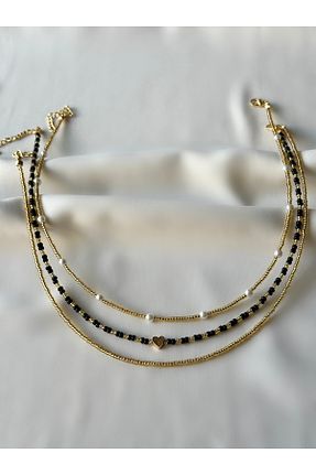گردنبند جواهر طلائی زنانه شیشه Rakoz Design - کد 879312827