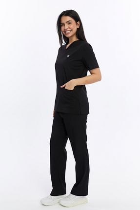 ست بالاتنه و پائین تنه مشکی زنانه بافتنی shop - کد 882626661