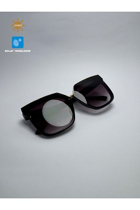 عینک آفتابی مشکی زنانه UV400 VisionGlasses - کد 446545347