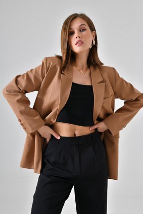 کت قهوه ای زنانه رگولار Saade - کد 770656790