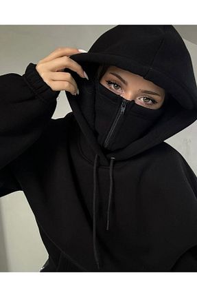 سوئیشرت مشکی زنانه نقش دار / کار شده Sentinel - کد 882471552
