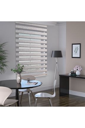 پرده کشوئی سرمه ای Zebra Perle - کد 730881694