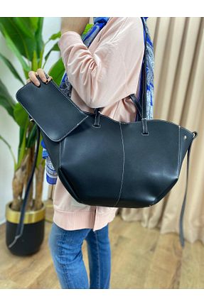 کیف دوشی مشکی زنانه چرم مصنوعی H&D COLLECTİON - کد 882684680