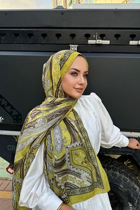 شال سبز زنانه پنبه ای Byedauzunlar - کد 882692021