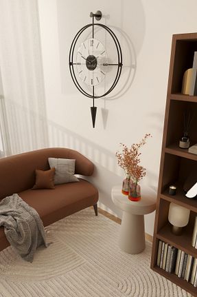 ساعت دیواری مشکی 50 * 75 MetaQuartz Aksesuar - کد 874824493