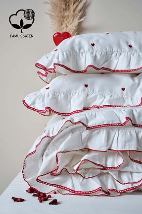 روتختی دونفره بژ پنبه - ساتن Nazik Home - کد 750824426