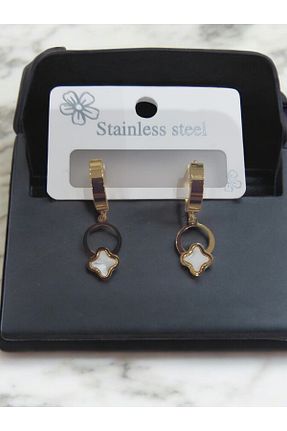 گوشواره استیل (فولاد) طلائی زنانه استیل (فولاد) G&M Gift Shop - کد 882032953