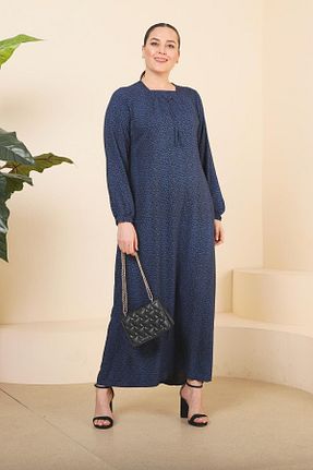 لباس سایز بزرگ آبی زنانه ویسکون Ferace - کد 635072140