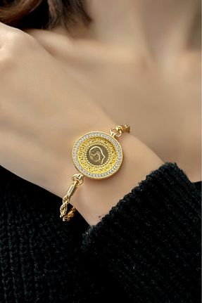 دستبند طلا زرد زنانه 8 عیار aytekgold - کد 882779506