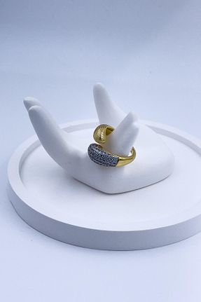 انگشتر استیل (فولاد) زرد زنانه استیل ضد زنگ Radino Collection - کد 874269864