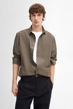 پیراهن سبز مردانه رگولار Massimo Dutti - کد 882796611