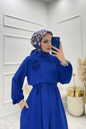 سرهمی حجاب سرمه ای زنانه لانگ فیت Neşeli Butik - کد 882803563