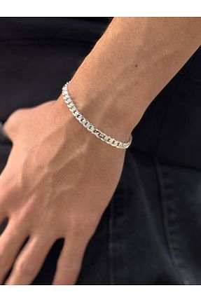 دستبند نقره سفید مردانه 925 عیار qarma jewellery - کد 882805043
