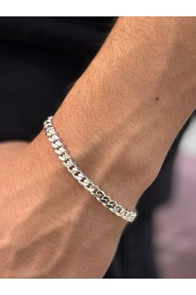 دستبند نقره سفید مردانه 925 عیار qarma jewellery - کد 882805043