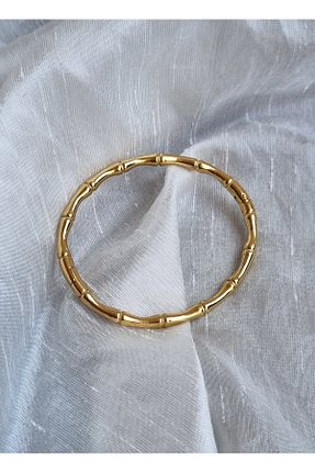 دستبند استیل (فولاد) طلائی زنانه استیل (فولاد) Brassito - کد 859391213