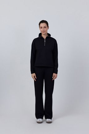 شلوار کرمگن مشکی زنانه Comfort SEVİLEN - کد 882828198
