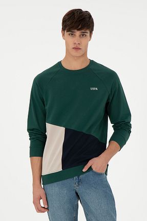 سوئیشرت سبز مردانه ساده U.S. Polo Assn. - کد 882848773