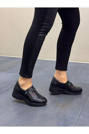 کفش کژوال مشکی زنانه چرم خالص DİVA - کد 882856844