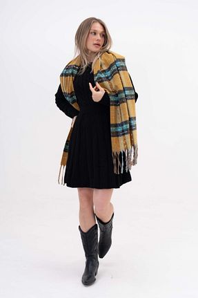شال گردن زرد زنانه پشمی FENZA SCARF - کد 882863644