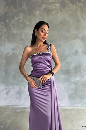 لباس بنفش زنانه ساتن Deafox - کد 837846155