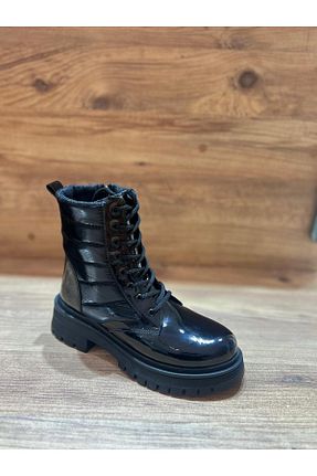 بوت / نیم بوت مشکی زنانه چرم لاکی FLORİN - کد 882877165