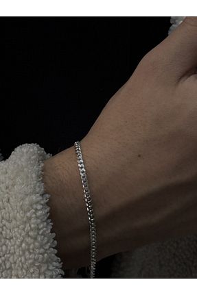 دستبند نقره سفید مردانه 925 عیار qarma jewellery - کد 882888833