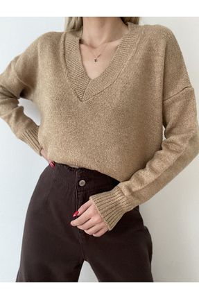 پلیور بژ زنانه ساده Beltane - کد 882889367