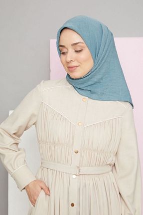 روسری فیروزه ای 100 x 100 Bonjela - کد 882887306