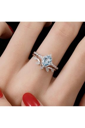 انگشتر جواهر سفید زنانه زیرکن passion silver - کد 882901970