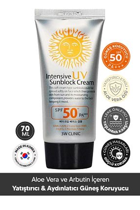 کرم ضد آفتاب بدن SPF 50 + 3W CLINIC - کد 133767233