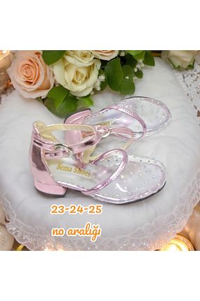 کفش پاشنه بلند کلاسیک صورتی بچه گانه پارچه PATİK BEBE - کد 830098009
