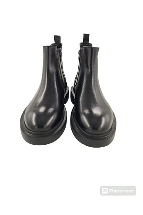 بوت / نیم بوت مشکی زنانه چرم خالص Oneka Shoes - کد 874705219