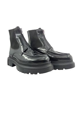 بوت / نیم بوت مشکی زنانه چرم خالص Oneka Shoes - کد 867682336