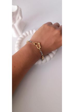 دستبند استیل (فولاد) طلائی زنانه استیل (فولاد) VOBEEYKU - کد 882962581