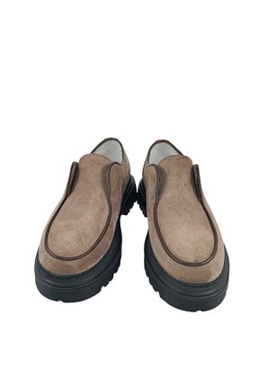 کفش کژوال بژ زنانه چرم خالص Oneka Shoes - کد 862119243