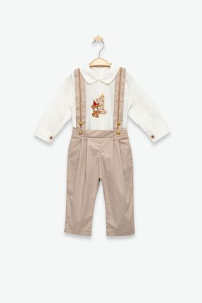 ست نوزادی بژ بچه گانه کتان Minytrendy - کد 883086970