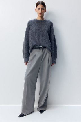 شلوار طوسی زنانه بافتنی H&M - کد 881710957