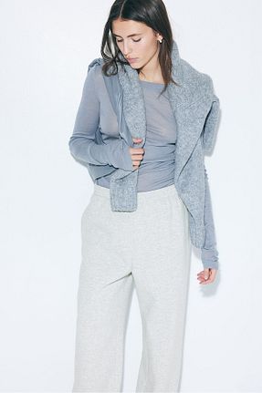 ساق شلواری طوسی زنانه پنبه ای H&M - کد 881710700