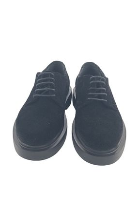 کفش آکسفورد مشکی زنانه چرم خالص MİLONEK - کد 839705623