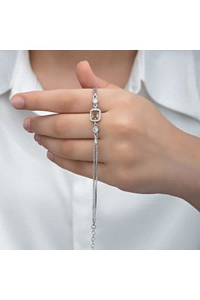 دستبند نقره زنانه 925 عیار Genel Markalar - کد 858083363