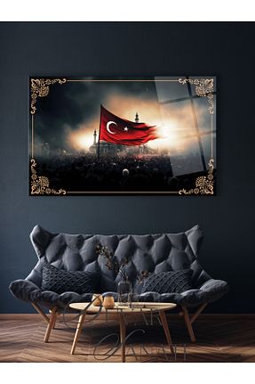 تابلو قرمز شیشه duvarsanatı - کد 883098528