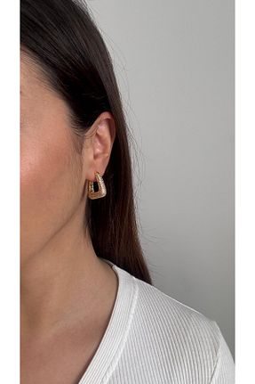 گوشواره استیل (فولاد) طلائی زنانه استیل (فولاد) SteelbyBD - کد 883112522