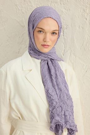 شال بنفش زنانه پنبه ای Qef - کد 844766127