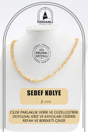 گردنبند جواهر بژ زنانه سنگ OSMANLI DOĞAL TAŞ - کد 669894065