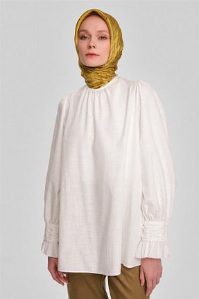 بلوز حجاب سفید زنانه ویسکون Armine - کد 873650138